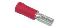 Flachstecker Ø 1.5 mm 2.8 mm isoliert rot
