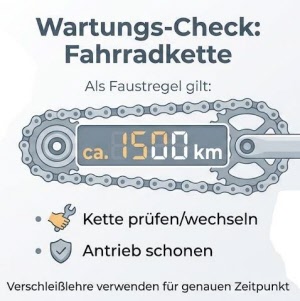 Kette schon ausgewechselt? Abgenutze Ketten führen zu Schäden an den Zahnrädern!