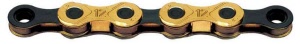 KMC Kette X12 1​/​2″ x 11​/​128″ Ti​-​N Gold​/​Black – 126 Glieder WAXED